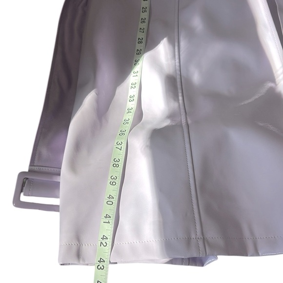 ASOS Luxe Faux Leather Coat with Faux  Fur  collar and cuffs, Lavender, 8 - Picture 8 of 9